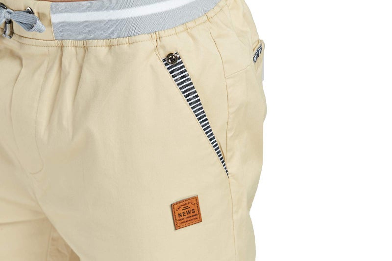 Tansozer Men's Shorts Casual Classic Fit Drawstring Summer Beach Shorts with Elastic Waist and Pockets (White, X-Large) - Image 2